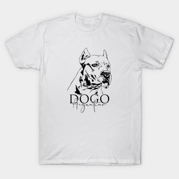 Proud Dogo Argentino dog portrait gift T-Shirt by wilsigns